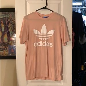 Adidas light pink graphic tee